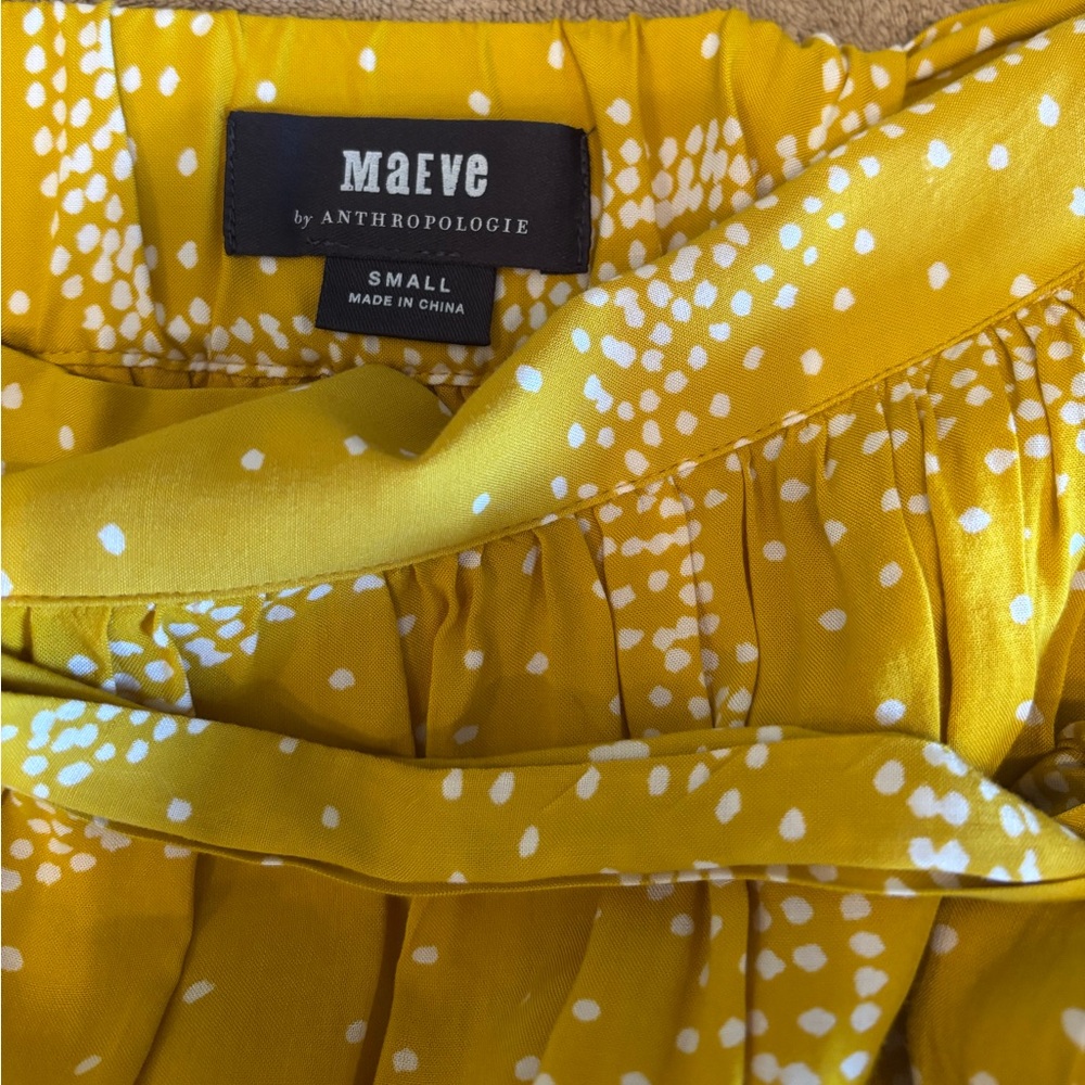 Maeve by Anthropologie gorgeous Yellow Skirt with Pockets Size S - Picture 6 of 9